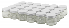 NMS 2 Ounce Glass Straight Sided Spice/Canning Jars - Case of 24 - With 53mm White Lids 2