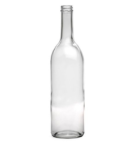 750ml Clear Glass Claret Bottles, screw top