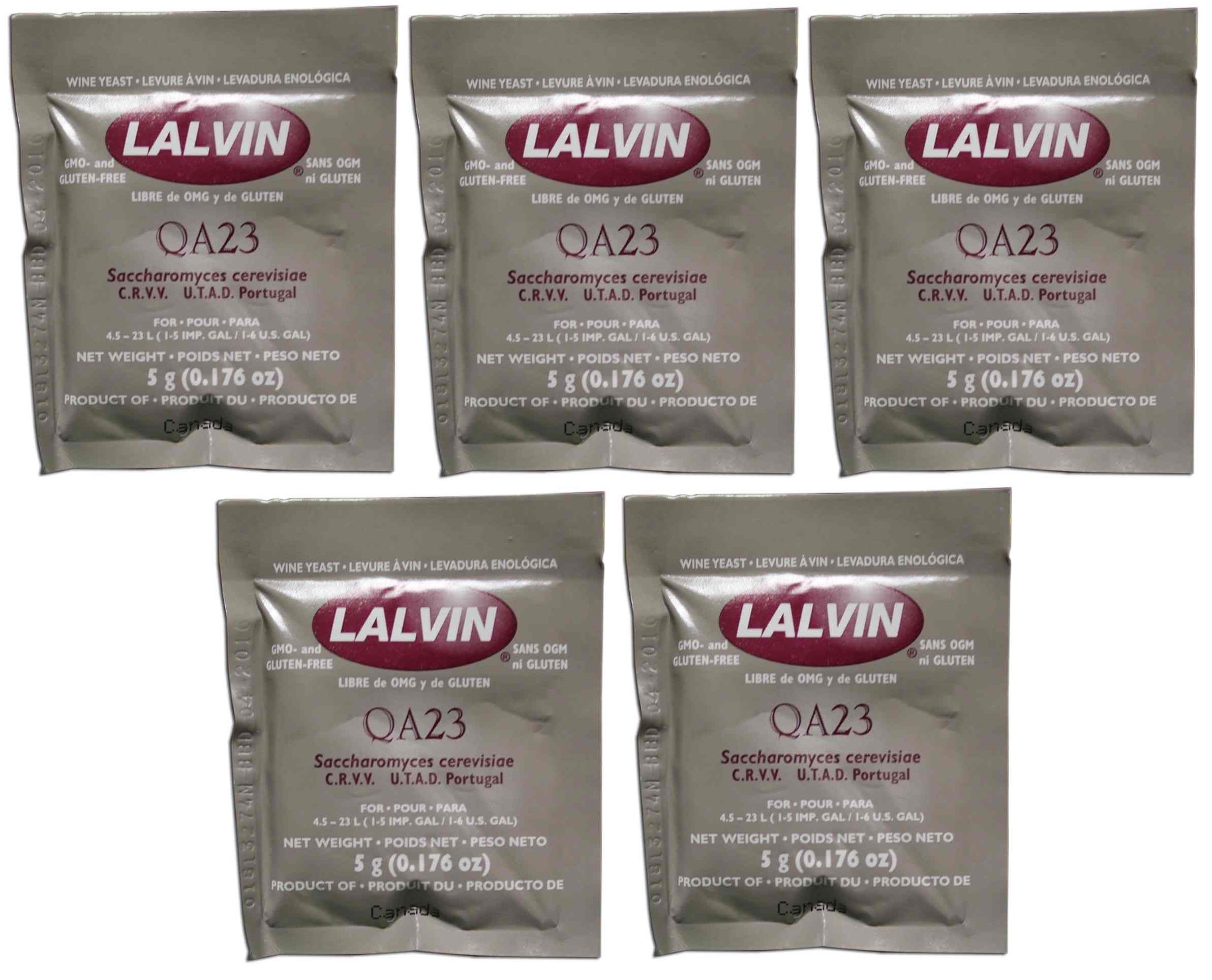 Lalvin QA23 Active Freeze Dried Wine Yeast 5 Pack > North Mountain Supply
