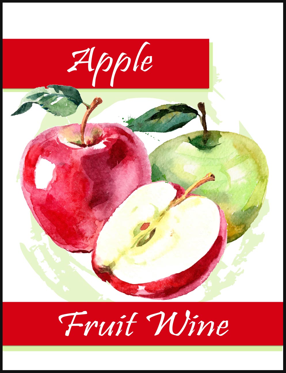 Apple Fruit Wine Labels 30/pack > North Mountain Supply
