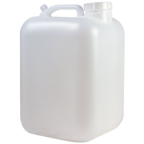 5 Gallon Natural Square Plastic Jug with Cap