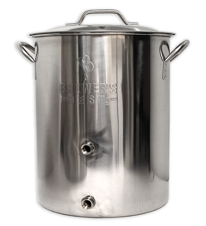 Brewer's Best 16 Gallon Basic Brewing Kettle with Two Ports > North