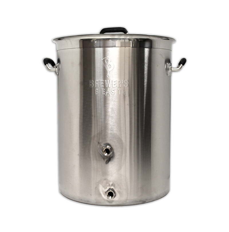 Brewer's Beast Brewing Kettle with Two Ports 8 Gallons > North