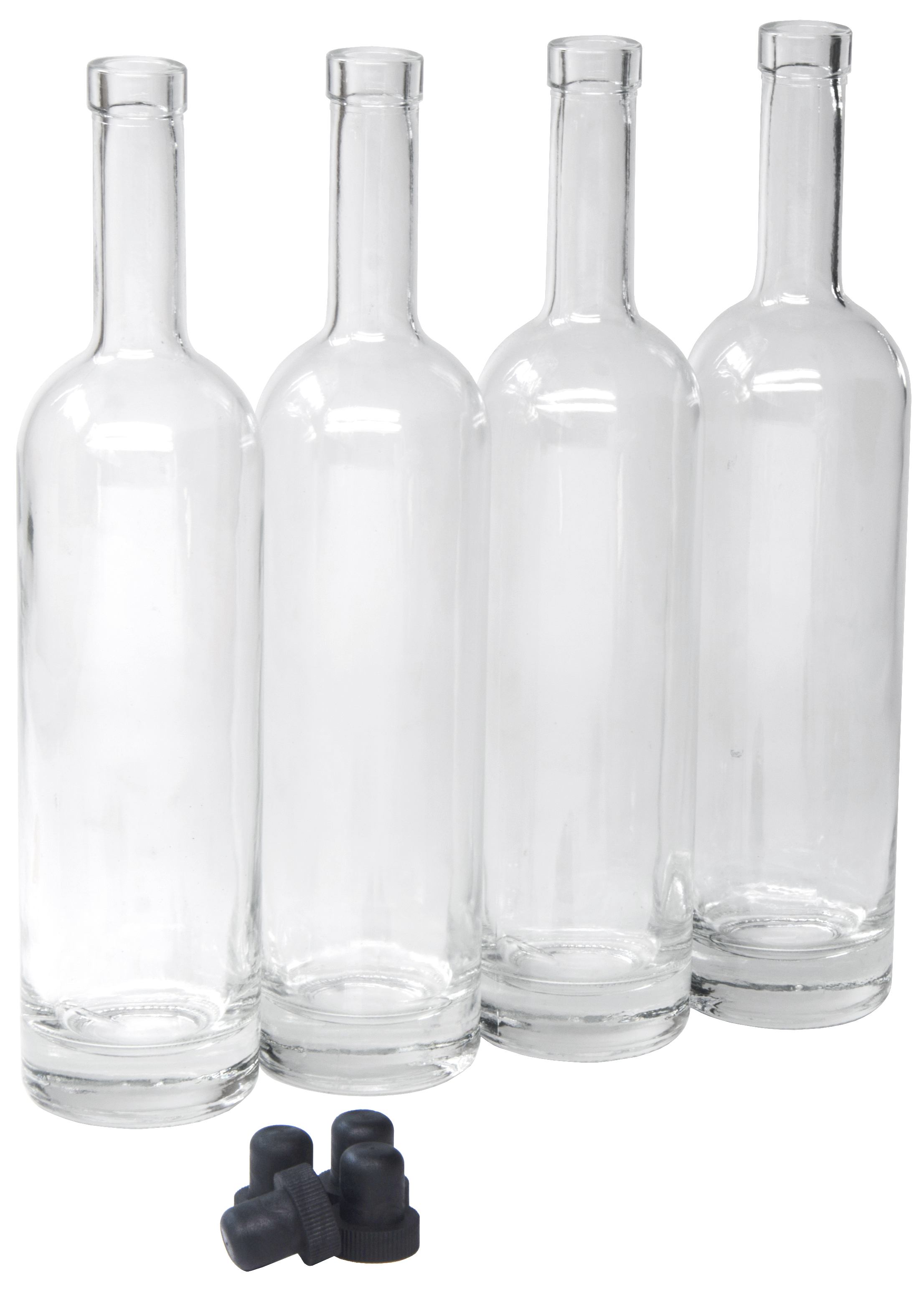 North Mountain Supply 750ml Arizona Clear Glass Wine/Spirits Bottle Bar Top Finish with All