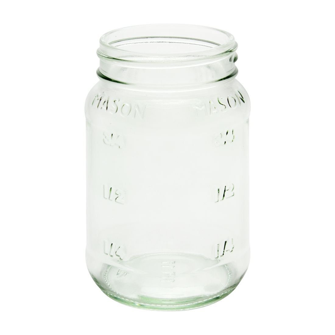 NMS 16 Ounce Glass Square Regular Mouth Mason Canning Jars With