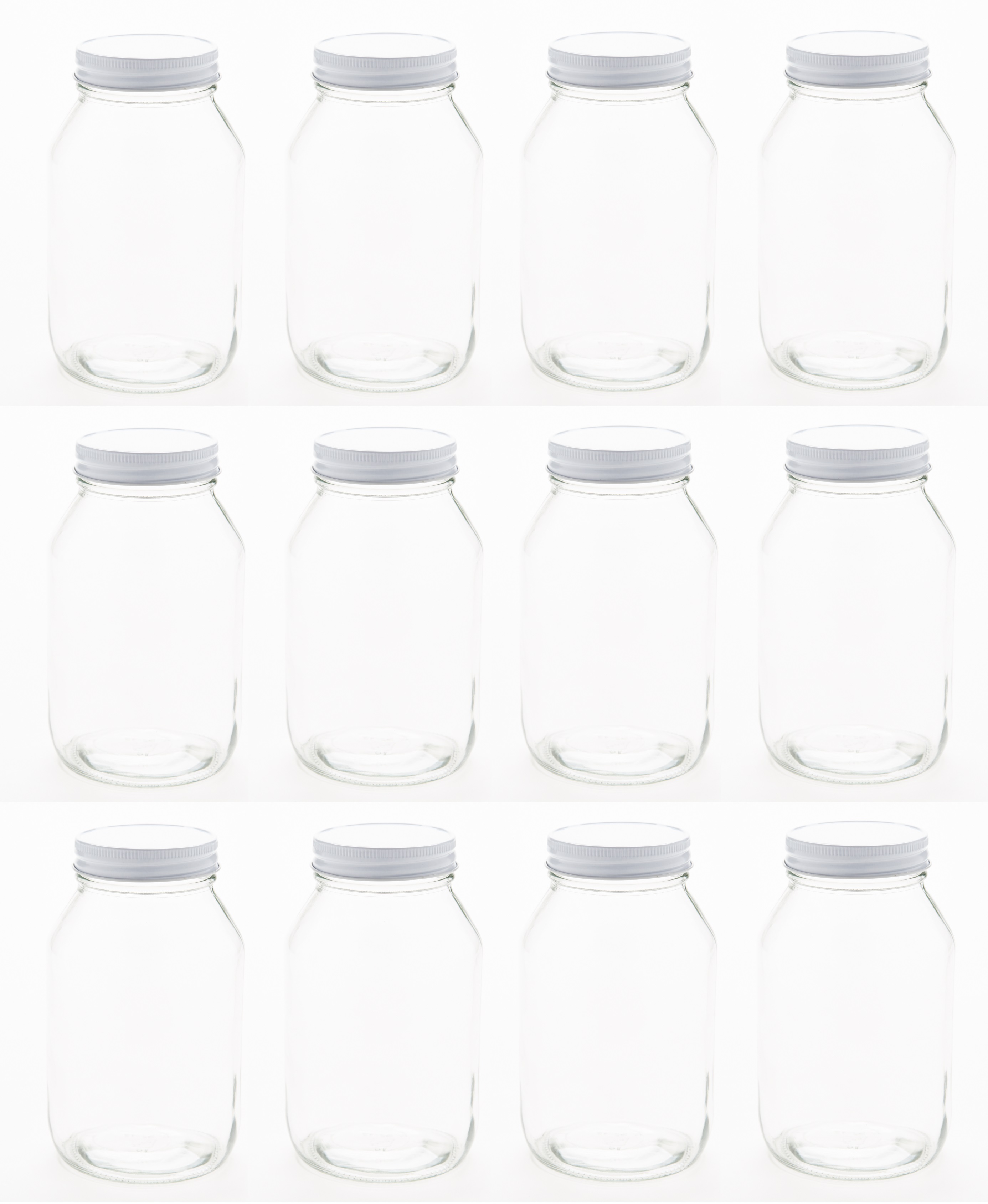 16 oz Glass Jars with Lids, 32 oz