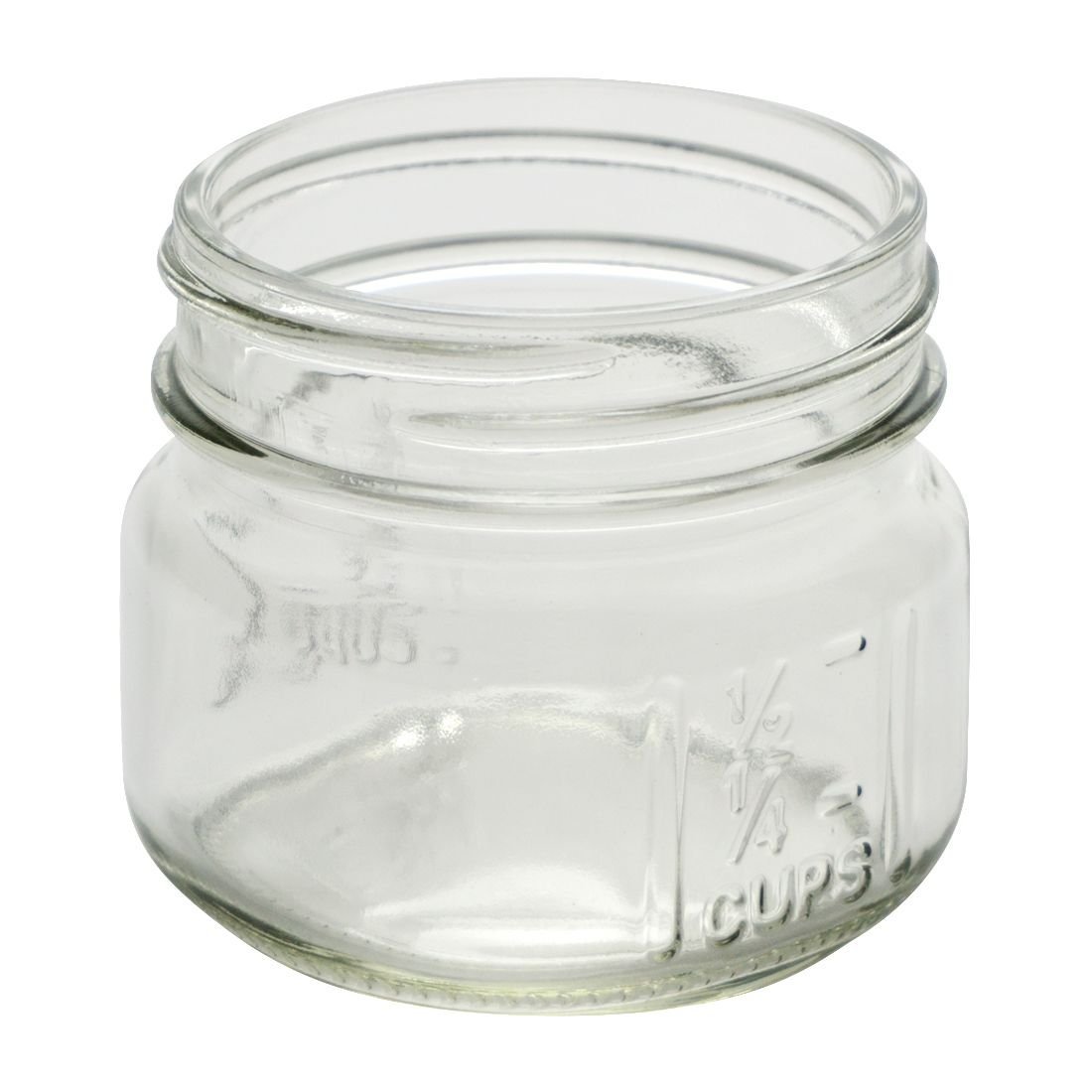NMS 4 Ounce Glass Regular Mouth Square Mason Canning Jars