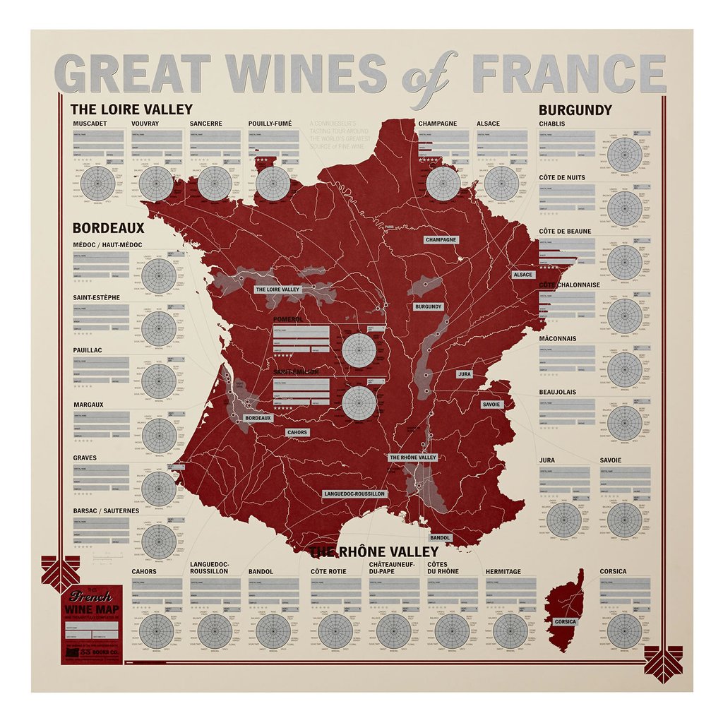 Great Wines of France: Unique Wine Tasting Map > North Mountain Supply