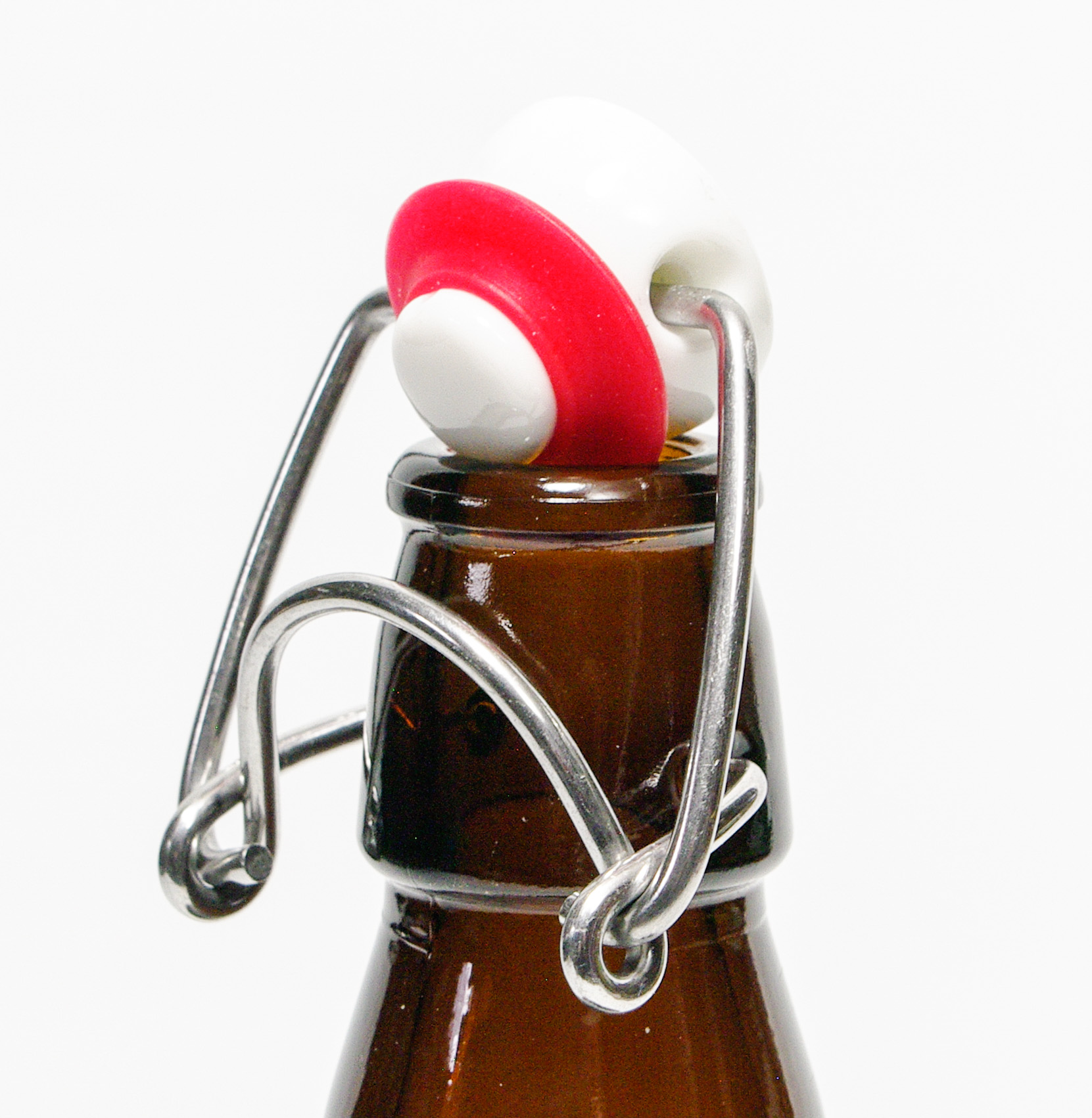 Homebrewing HUVE Ceram-Seal Ceramic Cap Replacement Swing Top Caps for Pratico Beer Soda Bottles Secure Swing 16 oz Swing Top Style Bottles- 2Pack 