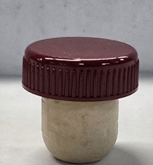 North Mountain Supply Bar Top Tasting Corks - Synthetic Cork with Red Plastic Tops - Bag of 12