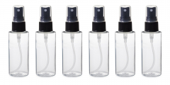 North Mountain Supply 2 Ounce Refillable Empty Plastic Bottle with Fine Mist Spray Nozzle - Pack of 6