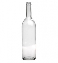 750 ml Clear Flat Bottom Claret/Bordeaux Screw Top Wine Bottles - Case of 12