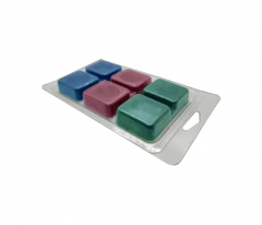 North Mountain Supply Two-Piece Wax Melt 2.34 Ounce 3 Section 6-Cavity Clamshells - 60 Pack