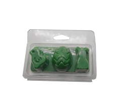 North Mountain Supply Two-Piece Wax Melt Easter/Spring Themed 3-Cavity Clamshells 1.5 oz - 60 Pack