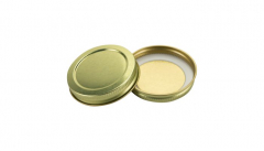 NMS 2 Ounce Glass Straight Sided Spice/Canning Jars - Case of 24 - With  53mm Gold Lids