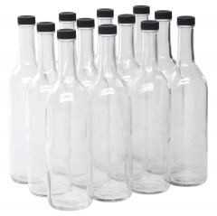 North Mountain Supply Clear 16 oz Glass Grolsch-Style Beer Bottles - With  Ceramic Swing Top Caps - Case of 12