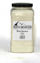North Mountain Supply 100% Pure White Beeswax Pellets - Great for Personal Care Products and Candle Making - 4.5lb Plastic Jar