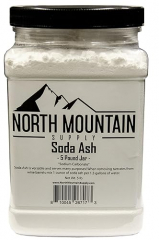 North Mountain Supply Dense Soda Ash (Sodium Carbonate) - Used in Homebrewing for Removing Tartrates from Wine Barrels - 5 Pound Jar