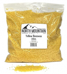 North Mountain Supply 100% Pure Yellow Beeswax Pellets - Great for Personal Care Products and Candle Making -2.5lb Bag