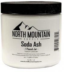 North Mountain Supply Dense Soda Ash (Sodium Carbonate) - Used in Homebrewing for Removing Tartrates from Wine Barrels - 1 Pound Jar