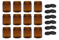 NMS 8 Ounce Glass Tall Mason Canning Jars 58mm Mouth - Case of 12