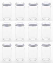 North Mountain Supply - SSA-9OZ-BK 9 Ounce Amber Glass Straight Sided Mason Canning Jars - with 70mm Black Metal Lids - Case of 12