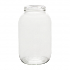NMS 1/2 Gallon Glass Canning Jar With 83mm White Metal Lid