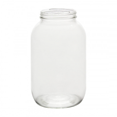 NMS 1/2 Gallon Glass Canning Jar With 83mm White Metal Lid - Set of 6