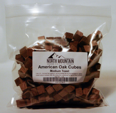 North Mountain Supply American Oak Cubes - 1 lb. - Medium Toast