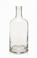 North Mountain Supply 1.75 Liter Clear Glass Jug with Handle and Black Plastic Tamper Evident Lids Case of 6