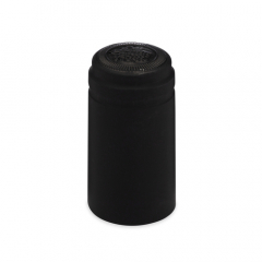 North Mountain Supply PVC Heat Shrink Capsules With Tear Tabs - 60 Count - Flat Black