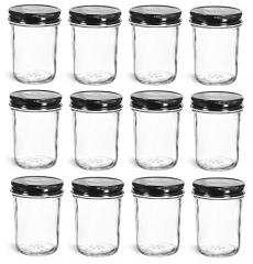 NMS 16 Ounce Glass Regular Mouth Mason Canning Jars - Case of 12 - With  Black Lids > North Mountain Supply