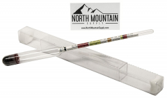 North Mountain Supply Glass Triple Scale Hydrometer - Specific Gravity 0.990 to 1.60.- Potential ABV 0-16 % - Sugar Per Liter 0 to 341