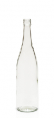 North Mountain Supply 750ml Glass California Hock Wine Bottle  with Black Twist-N-Seal Capsules - Case of 12 (Clear/Flint)
