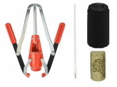 North Mountain Supply Corking Kit - Includes 30 Corks, Shrink Caps, Corker & Bottle Filler
