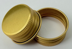Metal Lids for Maple Leaf Syrup Bottles [28-410, Gold, Metal, 28mm]