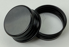 Metal Lids for Maple Leaf Syrup Bottles [24-410, Black, Metal, 24mm]