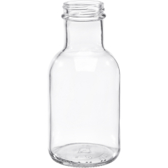 NMS 8 Ounce Glass Stout Sauce Bottle - No Lids - Case of 12