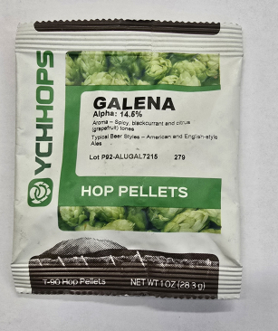 Hopunion US Hop Pellets 1 oz - For Beer Making - Galena Old Stock
