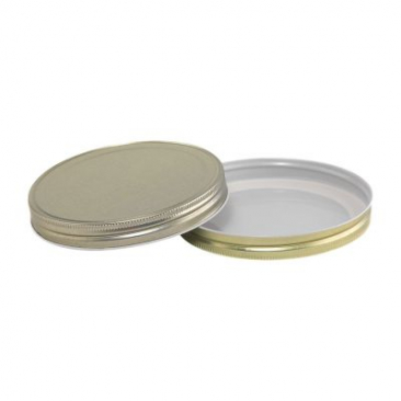 NMS 1 Gallon Glass Wide-Mouth Fermentation/Canning Jars With 110mm Gold Metal Lids - Set of 4