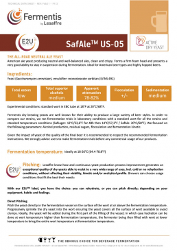 SafAle™ US-05 Dry Ale Yeast - 11.5 grams