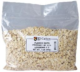 Flaked Oats - 1 LB bag of grain