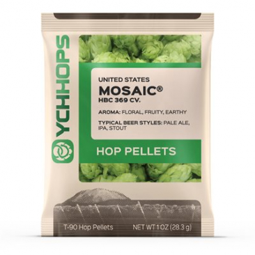 Hopunion US Hop Pellets 1 oz - For Beer Making - Mosaic HBC 369 CV