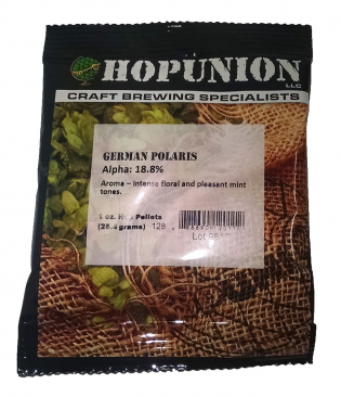 Hopunion Imported Hop Pellets 1 oz - For Beer Making - German Polaris