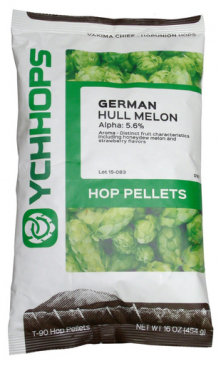 Hopunion Imported Hop Pellets 1 lb - For Beer Making - German Hull Melon