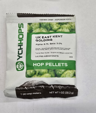 Hopunion Imported Hop Pellets 1 oz - For Beer Making - English East Kent Golding Old Stock