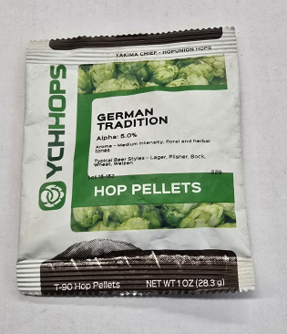 Hopunion Imported Hop Pellets 1 oz - For Beer Making - German Tradition Old Stock