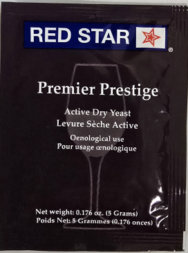 Red Star Premier Prestige Wine Yeast – Pack of 5 – With North Mountain Supply Freshness Guarantee
