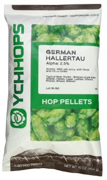 Hopunion Imported Hop Pellets 1 LB - For Beer Making - German Hallertau