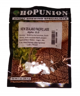 Hopunion Imported Hop Pellets 1 oz - For Beer Making - New Zealand Pacific Jade